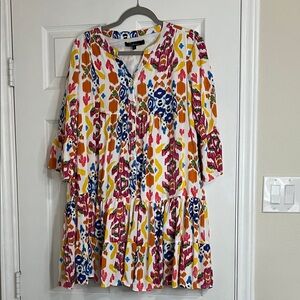 Colorful Patterned Mini Dress